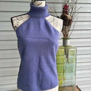 NEW White House Black Market blue turtleneck sweater. Size LP